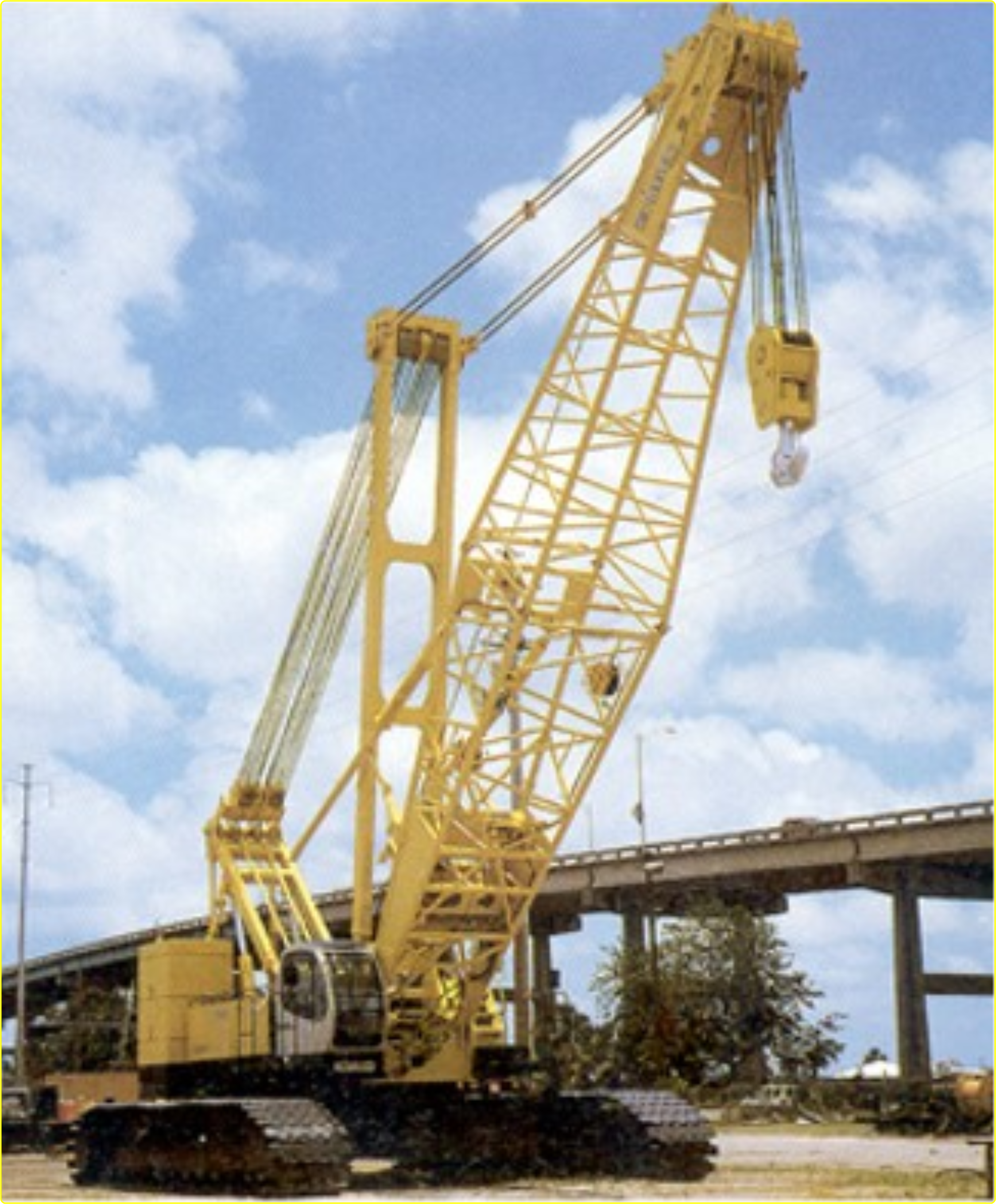 Bachground shape of a crane